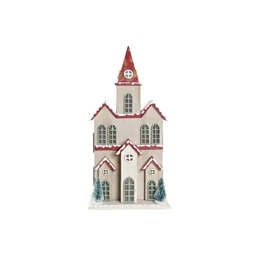 Dekoráció LED-es ház 13x8x28 cm 2 féle