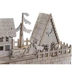 Dekoráció LED-es házak 45x15x20 cm