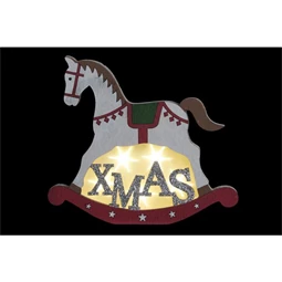 Dekoráció LED-es hintaló 20x5x17 cm 2 féle