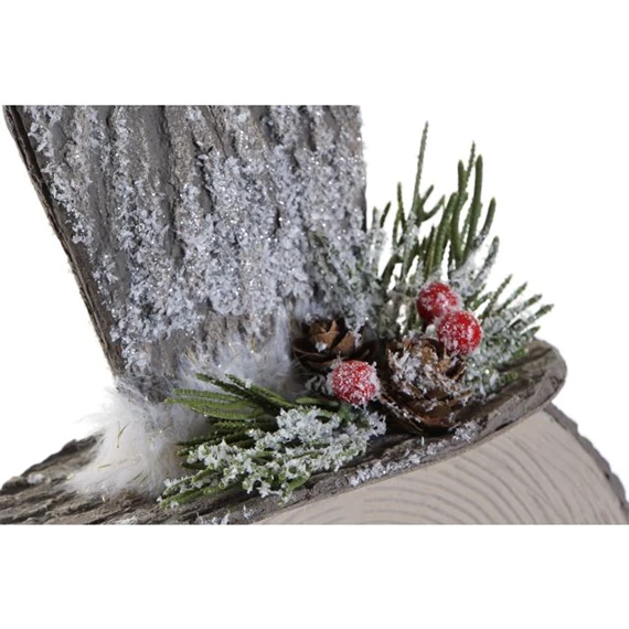 Dekoráció akasztós hóember 14x8x31 cm