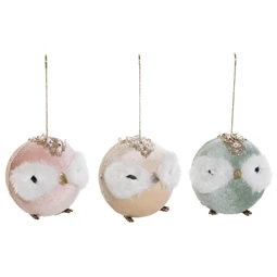 Dekoráció akasztós bagoly 10x10x10 cm 3 féle