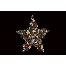 Dekoráció akasztós csillag 31x14x31 cm
