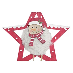 Dekoráció akasztós csillag 14,5x2x14 cm 3 féle