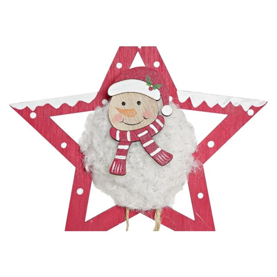 Dekoráció akasztós csillag 14,5x2x14 cm 3 féle