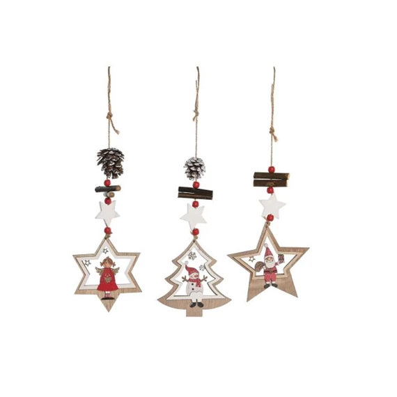 Dekoráció akasztós 10x11x37 cm 3 féle