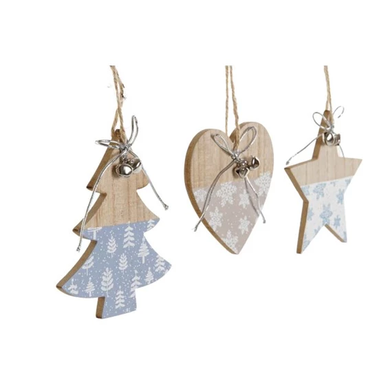 Dekoráció akasztós 11,5x0,6x11 cm 3 féle