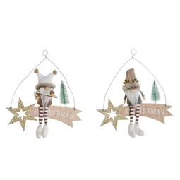 Dekoráció "Christmas" felirat, akasztós 22,5x4x25 cm 2 féle