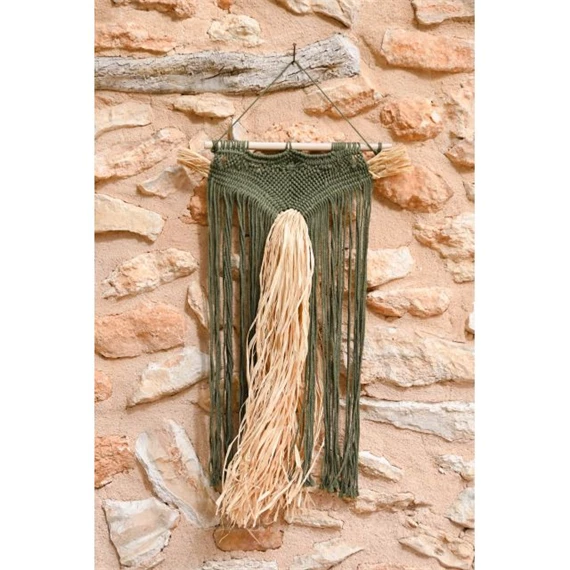 Dekoráció akasztós, fonott 45x3x75 cm