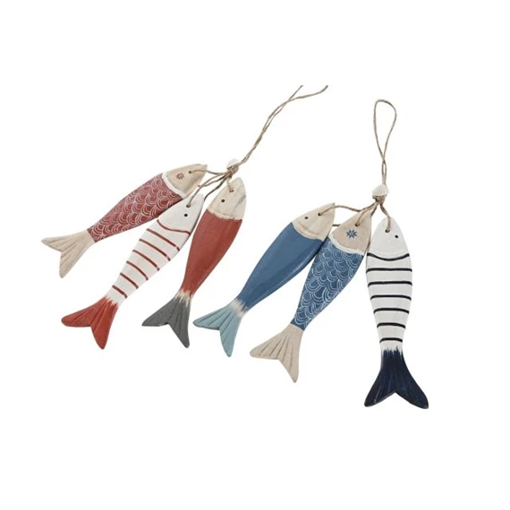 Dekoráció akasztós halak 10x10x38 cm 2 féle