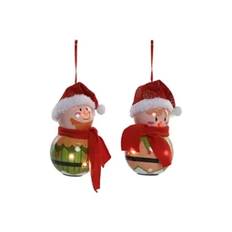 Dekoráció akasztós manó LED-es 8x8x14,5 cm 2 féle