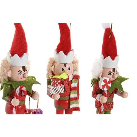 Dekoráció akasztós manók 8x8x12,5 cm S/3