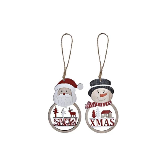 Dekoráció akasztós 7,3x0,5x12 cm 2 féle