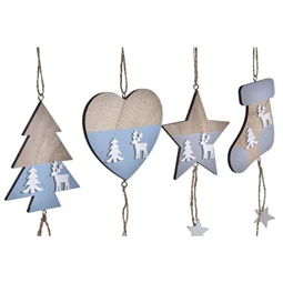 Dekoráció akasztós 8,5x1x30 cm 4 féle