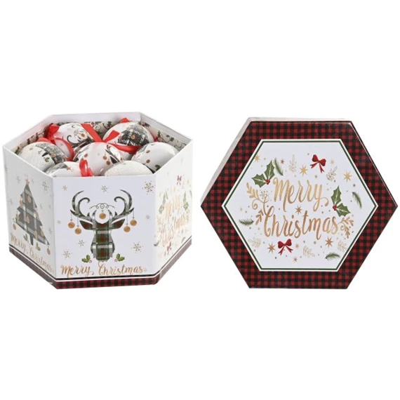 Dekoráció akasztós szett karácsonyi mintával 24x21x15,5 cm S/14