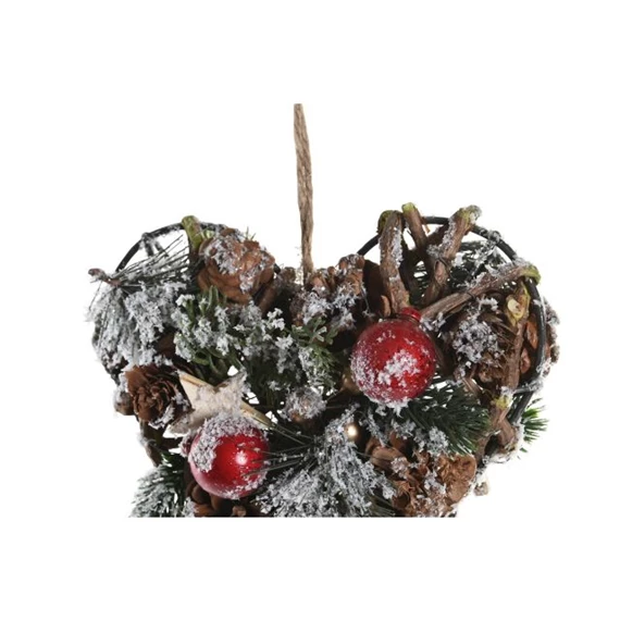 Dekoráció akasztós szív 19x11x19 cm