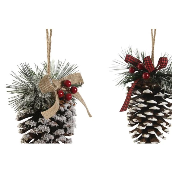 Dekoráció akasztós toboz 7x7x11 cm 3 féle