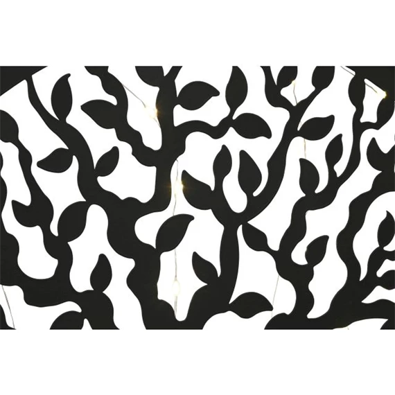 Dekoráció falra, LED-es fa 40x2x40 cm