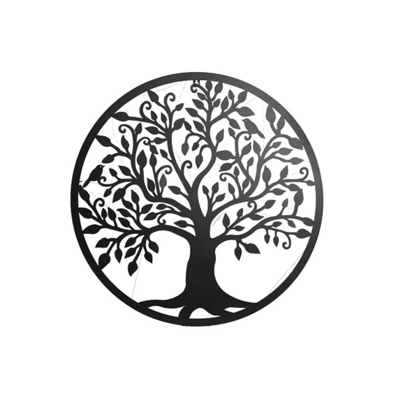 Dekoráció falra, LED-es fa 60x2x60 cm