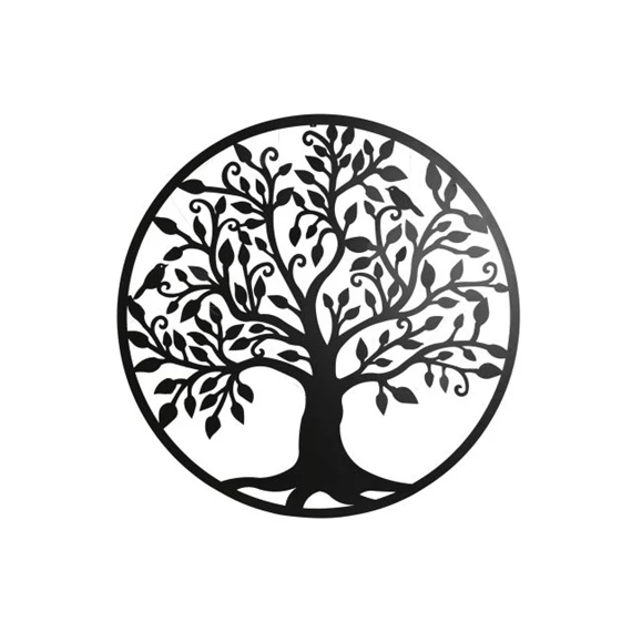 Dekoráció falra LED-es fa 99x2x99 cm