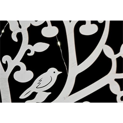 Dekoráció falra, LED-es fa minta 60x2x60 cm