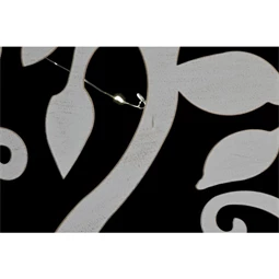 Dekoráció falra, LED-es fa minta 60x2x60 cm