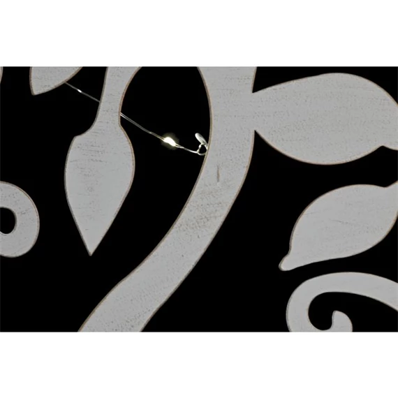 Dekoráció falra, LED-es fa minta 60x2x60 cm