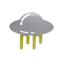 Dekoráció falra, LED-es űrhajó 35x2x30 cm