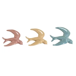 Dekoráció falra, fecske 14x6x11 cm 3 féle