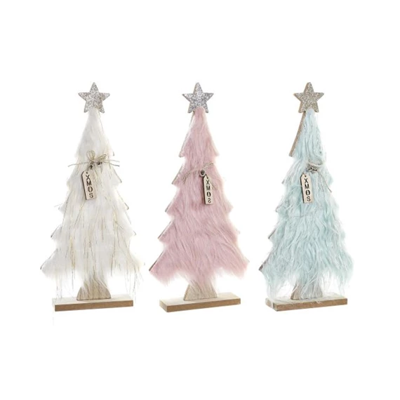 Dekoráció fenyő, LED-es 19x6x40 cm 3 féle