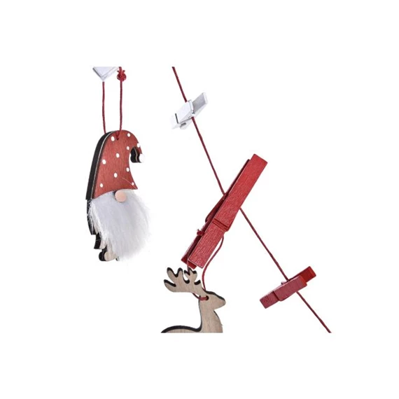 Dekoráció girland csipeszes 80x1,4x16 cm