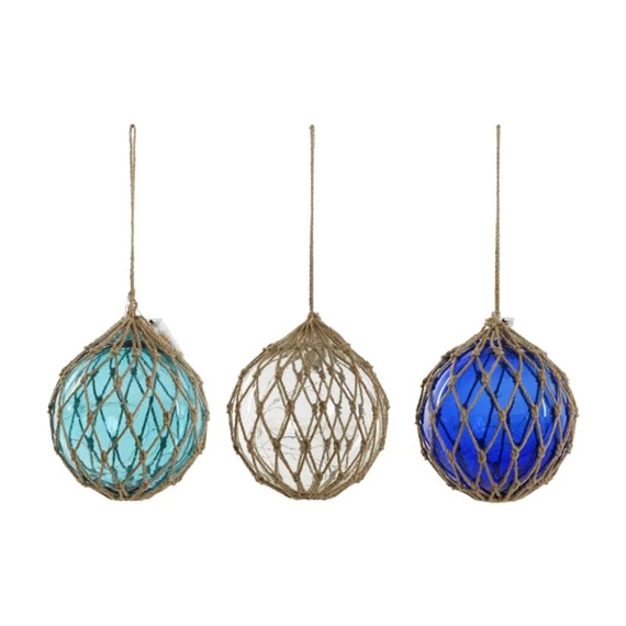 Dekoráció gömb akasztós 23x23x23 cm 3 féle