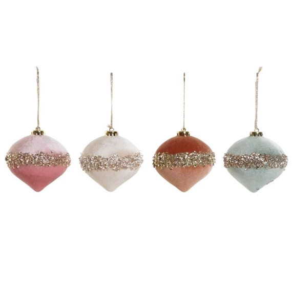 Dekoráció gömb 11x11x10 cm 4 féle