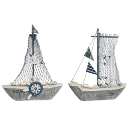 Dekoráció hajó 21x5x23,5 cm 2 féle