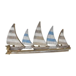 Dekoráció hajóval 64x6x30,5 cm