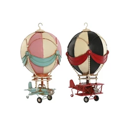 Dekoráció hőlégballon 17x17x32 cm 2 féle