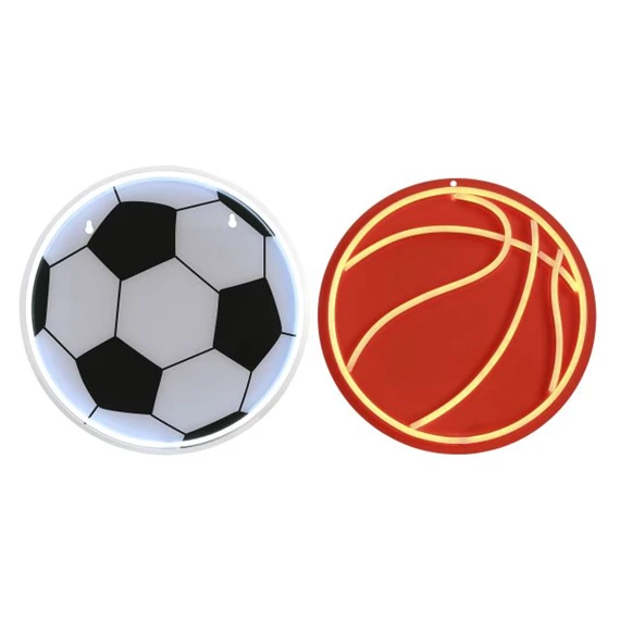 Dekoráció labda LED-es 31x1,5x31 cm 2 féle