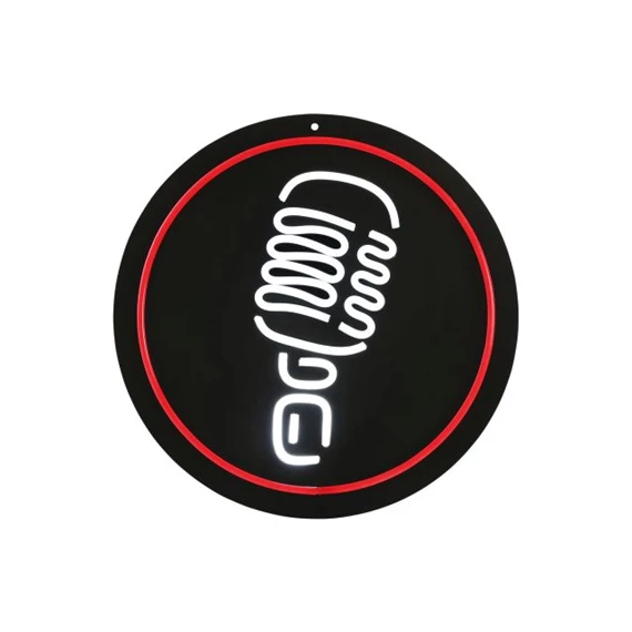 Dekoráció mikrofon LED-es 38x1,5x38 cm