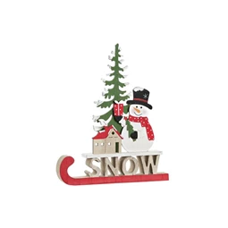 Dekoráció szánkó "Snow" felirattal 15,5x2x19 cm