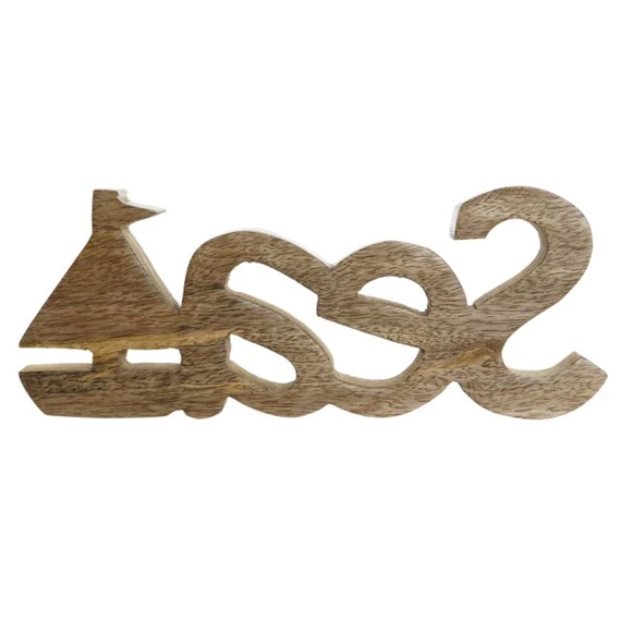 Dekoráció "Sea" és "Beach" felirat 25x2,5x9 cm 2 féle