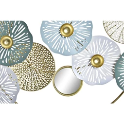 Dekoráció tükörrel, tavirózsás 44x8x46 cm