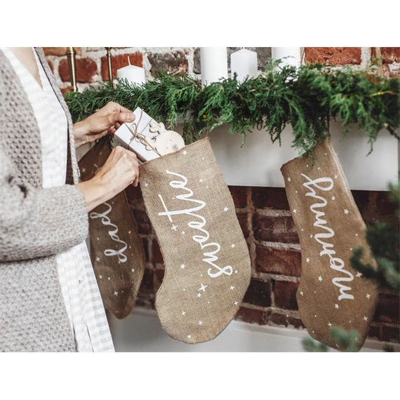 Dekorációs harisnya sweetie fehér 23x39,5 cm