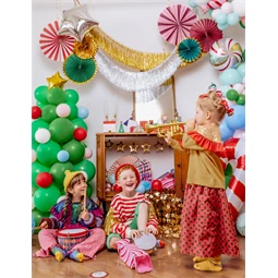 Dekorációs rozetták bordó 26-43 cm S/3