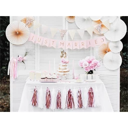 Dekorációs rozetták törtfehér 40 cm, 32 cm, 23 cm S/3