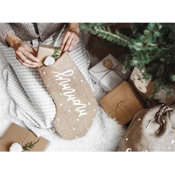 Dekorációs zokni mommy fehér 23x39,5 cm