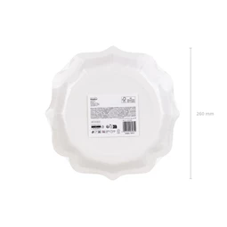 Dekoratív papírtányérok díszítéssel 26 cm S/6