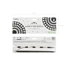 Dekoratív rozettás pókháló 50 cm fekete
