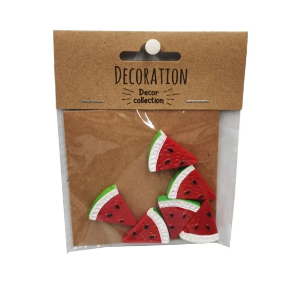 Dinnye szelet öntapadós 2,7x2,3x0,7 cm S/6