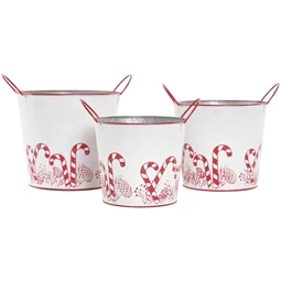 Doboz szett cukorpálca mintával 26x26x22,5 cm S/3