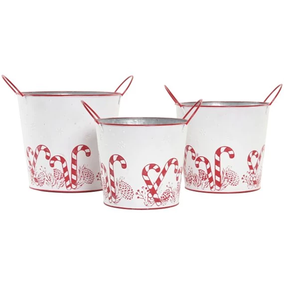 Doboz szett cukorpálca mintával 26x26x22,5 cm S/3