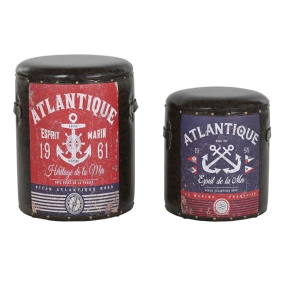 Doboz szett horgony mintával 40x40x48 cm S/2